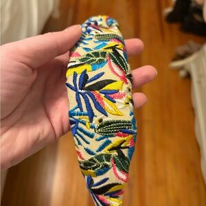 Lele Sadoughi Colorful Embroidered Headband
